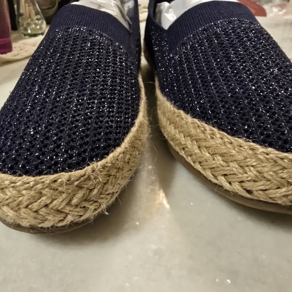 Easy Spirit Hassie Slip On Casual Espadrilles Navy shimmer 8.5 - Picture 6 of 16